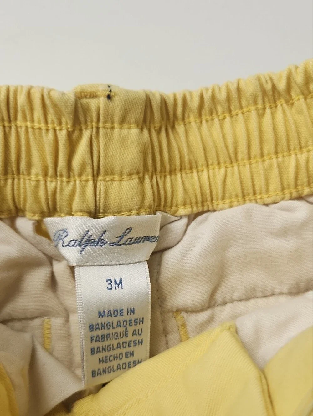 Ralph Lauren Yellow Pants for Baby 3 Months